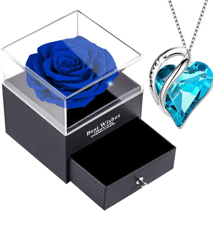 Celestial Heart Necklace & Eternal Rose Gift Box